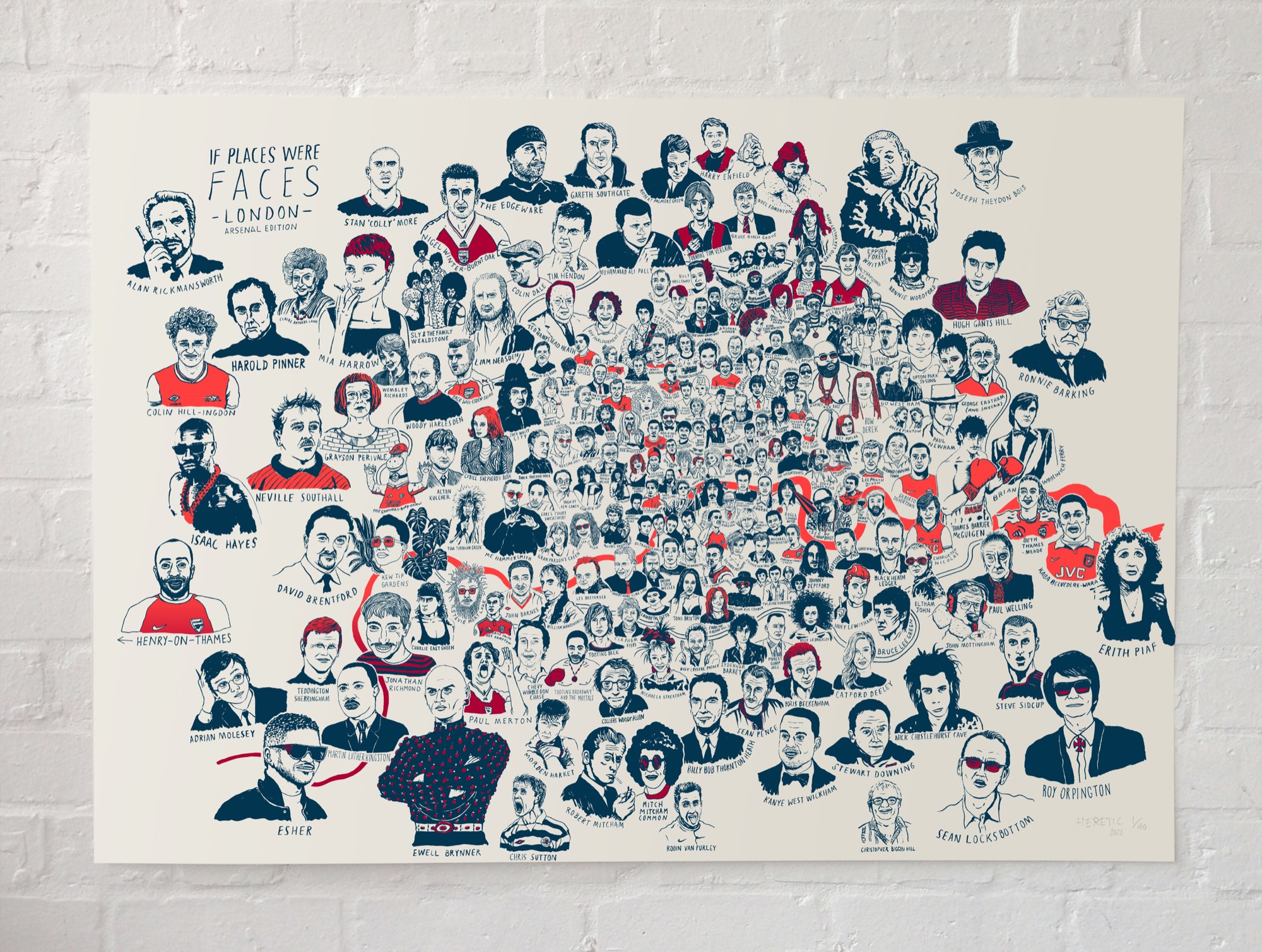 If Places Were Faces — Arsenal edition map